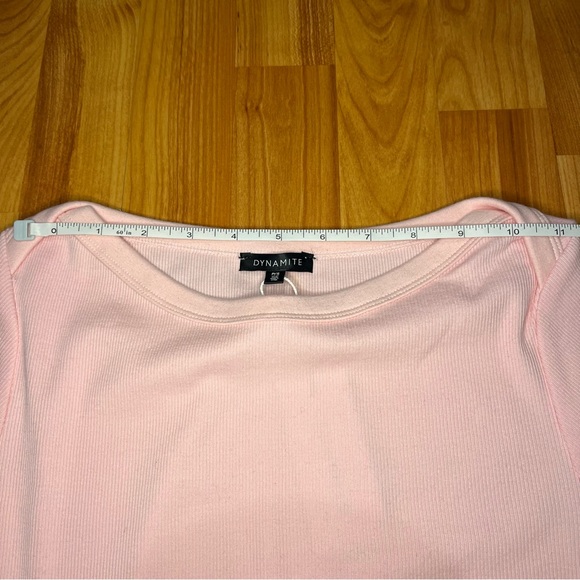 DYNAMITE | Ribbed Boat Neck T-shirt - Picture 7 of 9